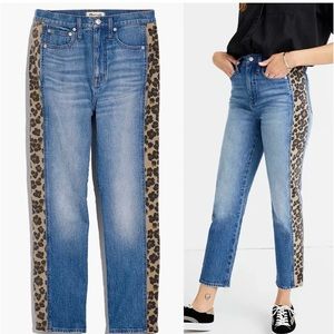 Madewell Leopard Stripe Jeans